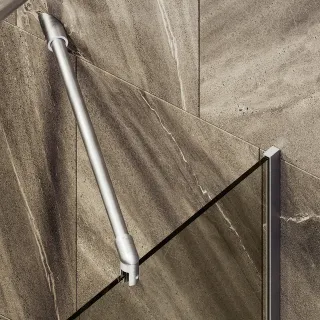 Шторка на ванну MaybahGlass MGV-135-5у 44см хром матовый